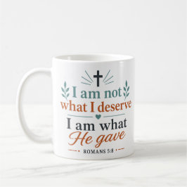 Caneca De Café Eu Não Sou O Que Mereço Eu Sou O Que Ele Deu Bíbli