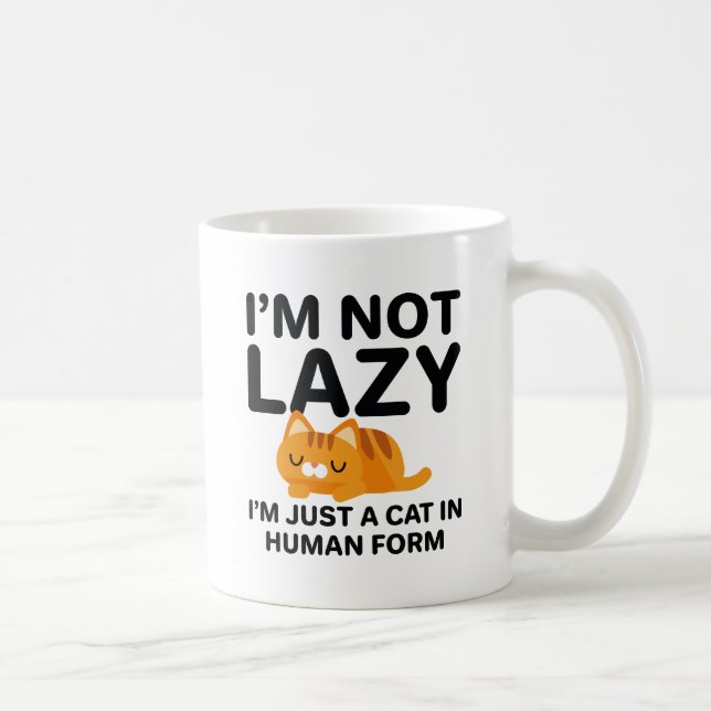 Caneca De Café Eu não sou preguiçoso (Direita)