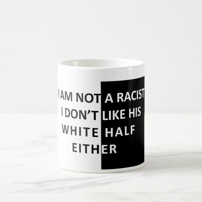 Caneca De Café Eu não sou um racista (Centro)