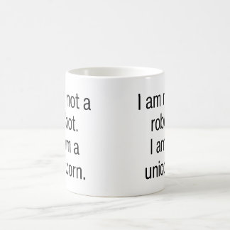 Caneca De Café Eu Não Sou Um Robô Eu Sou Um Unicórnio