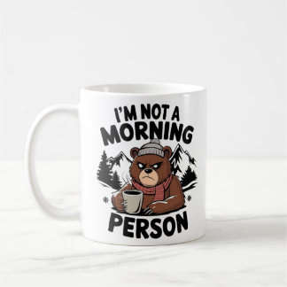 Caneca De Café "Eu não sou uma pessoa matinal" urso.
