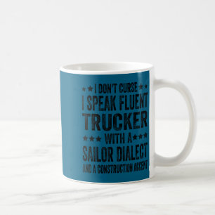 Caneca De Café Eu não xingo, eu falo fluentemente Design de camin