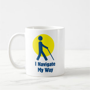 Caneca De Café Eu Navego Meu Caminho - Cegueira
