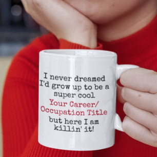 Caneca De Café Eu nunca sonhei que seria costume fazer citações e