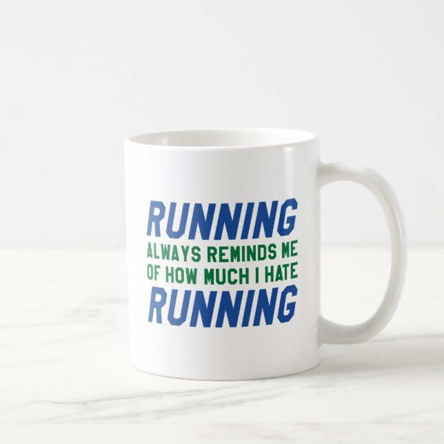 Caneca De Café Eu Odeio Correr (Direita)