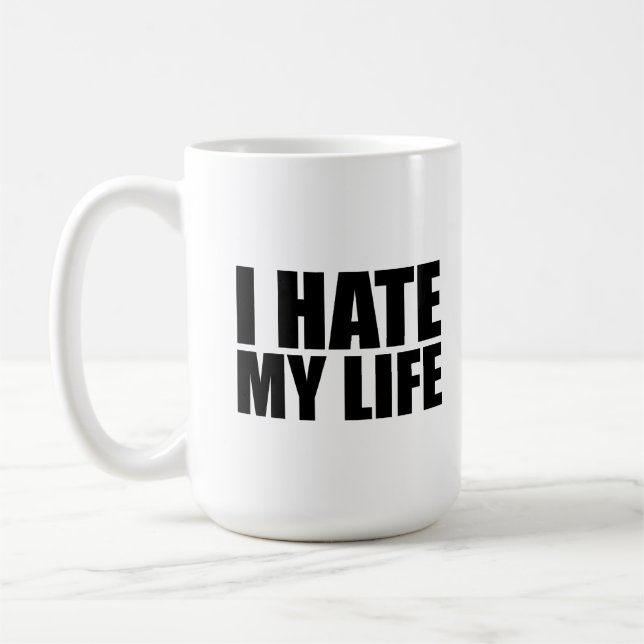Caneca De Café Eu odeio minha vida (Esquerda)