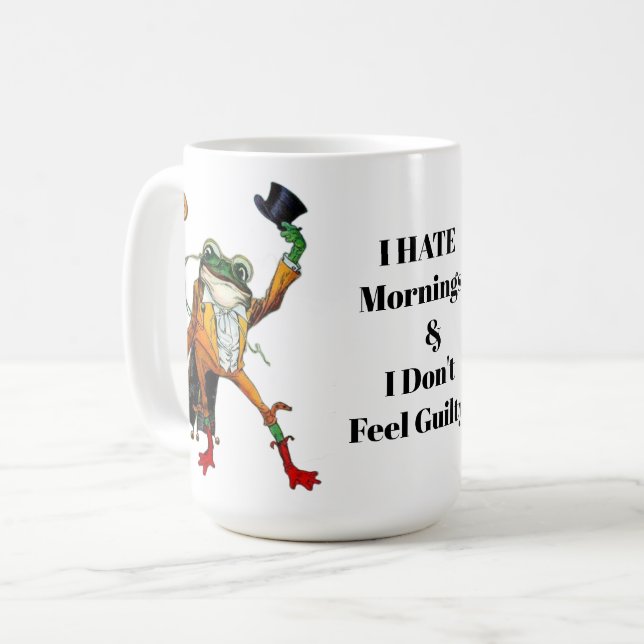 Caneca De Café Eu Odeio Sapo das Manhãs (Frente Esquerda)