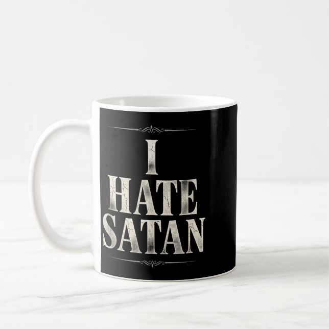 Caneca De Café Eu Odeio Satanás (Esquerda)