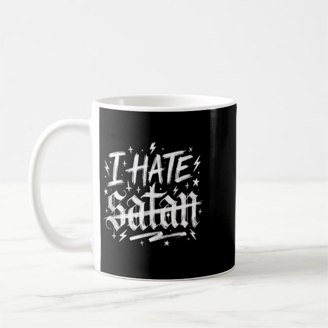 Caneca De Café Eu Odeio Satanás (Esquerda)