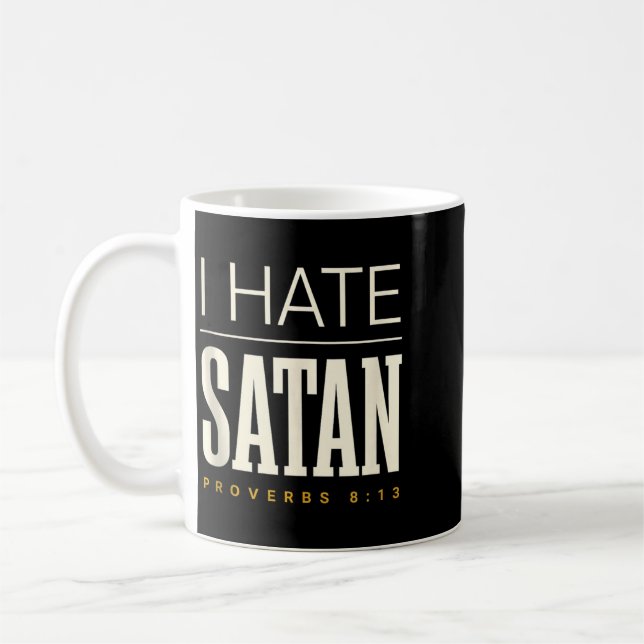 Caneca De Café Eu Odeio Satanás (Esquerda)