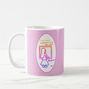 Caneca De Café Eu olharei expectante - Micah7: 7 caneca, direito