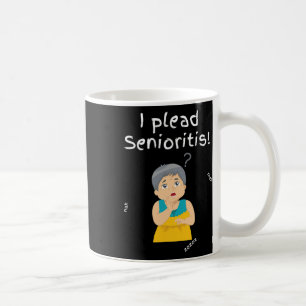 Caneca De Café Eu Peço Senioristis. Homem Idoso Mulher Envelhecim