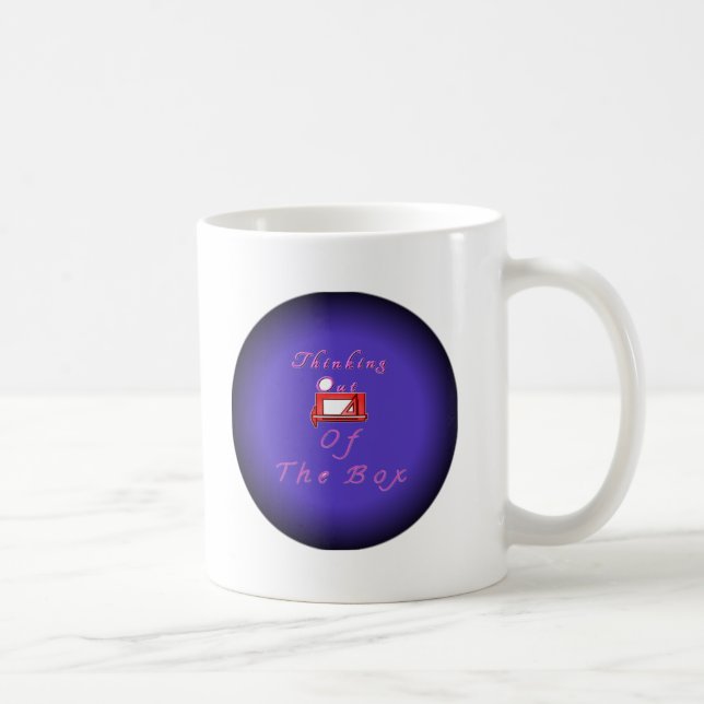 Caneca De Café Eu penso fora da caixa. (Direita)