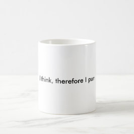 Caneca De Café Eu penso-me conseqüentemente chalaça