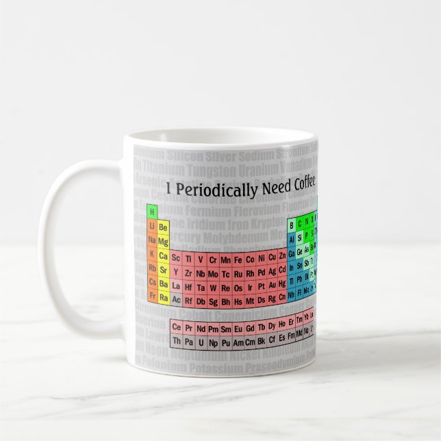 Caneca De Café Eu Periodicamente Preciso de Café - Personalizável (Esquerda)