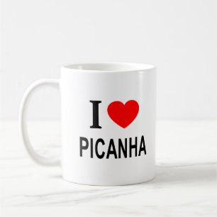 Caneca De Café Eu ❤️ PICANHA Eu AMO PICANHA Eu ADORO PICANHA