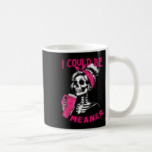 Caneca De Café Eu Poderia Ser Mais Malvado Esqueleto Engraçado _1