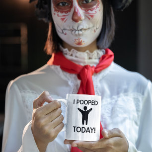 Caneca De Café Eu Pooped agrido hoje