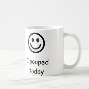 Caneca De Café Eu pooped hoje