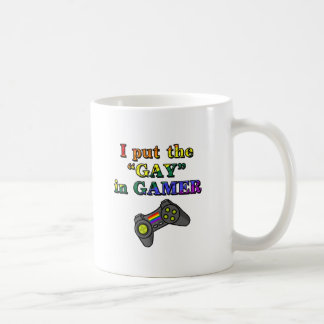 Caneca De Café Eu pôr o GAY no Gamer