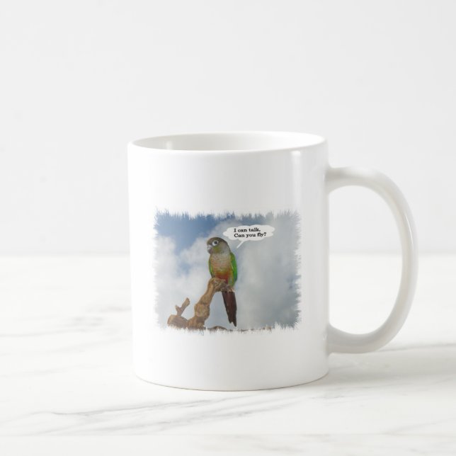 Caneca De Café Eu posso falar, você pode voar? (Direita)