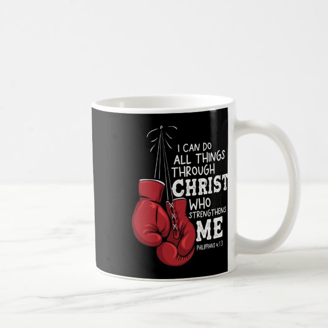 Caneca De Café Eu Posso Fazer Coisas, Cristão Boxing, Citando Phi (Direita)