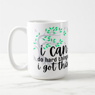 Caneca De Café Eu posso fazer coisas Duros (Árvore Brilhante da V