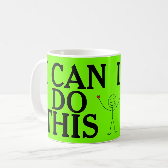Caneca De Café EU POSSO FAZER ESSAS Palavras Positivas Inspirador (Frente Esquerda)