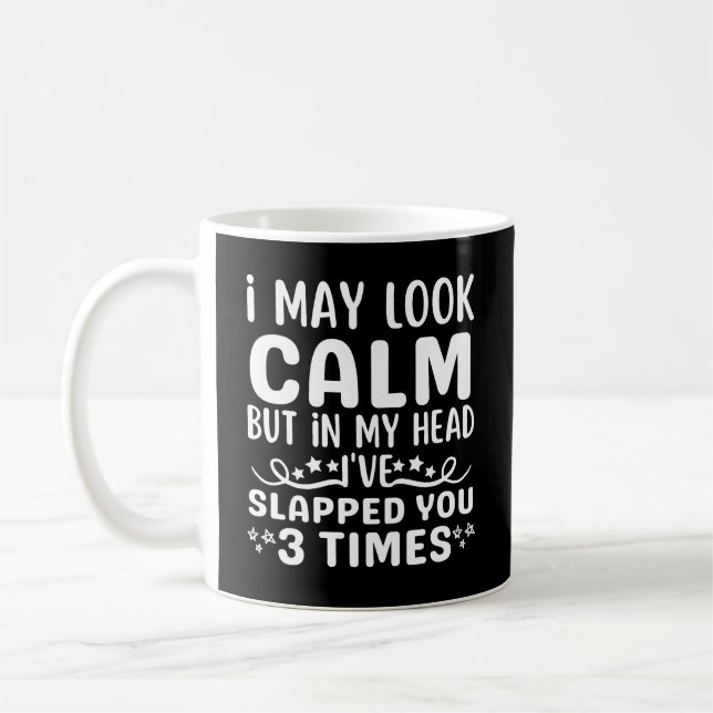 Caneca De Café Eu posso parecer calmo mas na minha cabeça (Esquerda)