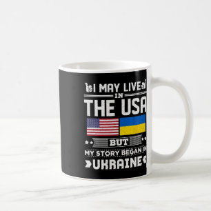 Caneca De Café Eu posso viver nos EUA, mas minha história começou