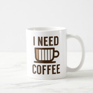 Caneca De Café Eu Preciso Café