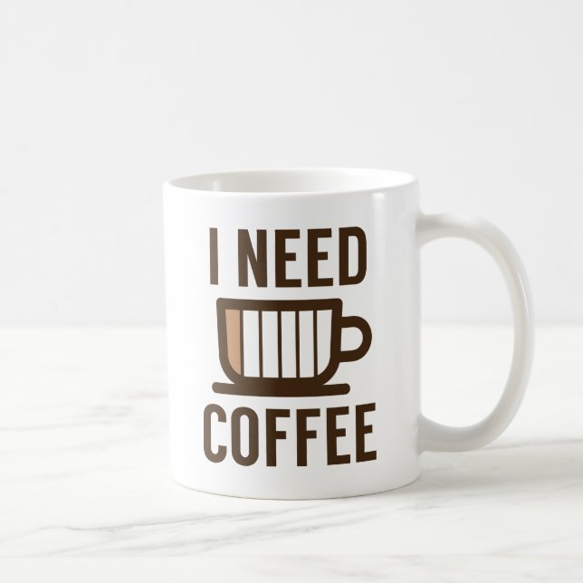 Caneca De Café Eu Preciso Café (Direita)