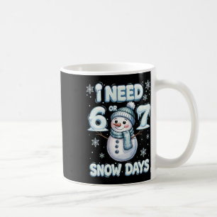 Caneca De Café Eu Preciso de 6 7 Dias de Neve Dia de Neve Engraça