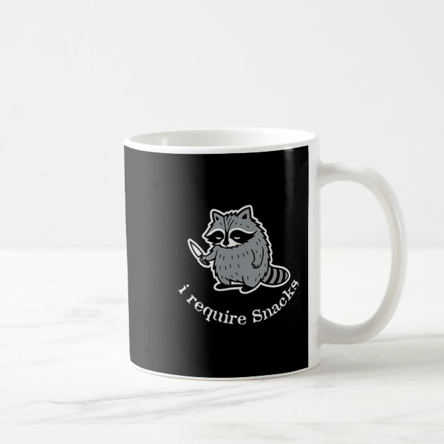 Caneca De Café Eu Preciso De Snacks Cute Animal Cute Raciocre Mul (Direita)
