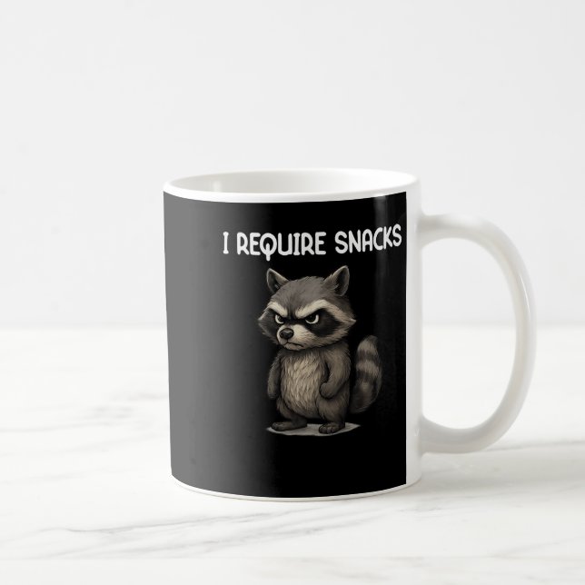 Caneca De Café Eu Preciso De Snacks Engraçados Com O Snack-Meme D (Direita)