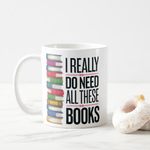 CANECA DE CAFÉ EU PRECISO DE TODOS ESSES LIVROS