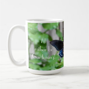 Caneca De Café Eu preferencialmente a jardinagem! Borboleta bonit