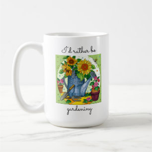 Caneca De Café Eu preferencialmente a jardinagem! Mug de café flo
