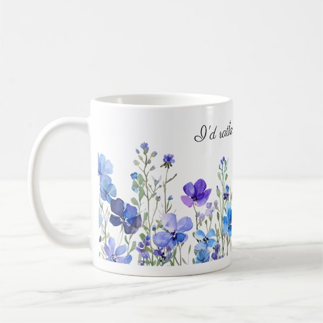 Caneca De Café Eu Preferencialmente De Jardinagem Floral (Esquerda)