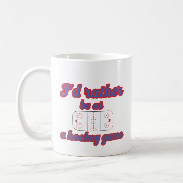 Caneca De Café Eu Preferencialmente em um jogo de hóquei (Esquerda)