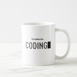 Caneca De Café Eu Preferencialmente estar codificando