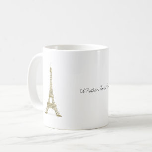 Caneca De Café Eu Preferencialmente Estar Em Paris, França, Eiffe