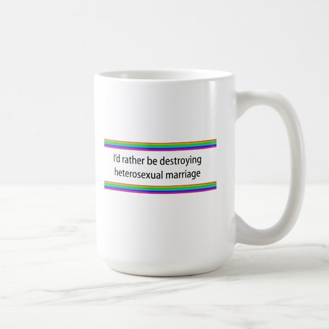 Caneca De Café Eu Preferencialmente Estaria Destruindo Casamento  (Direita)