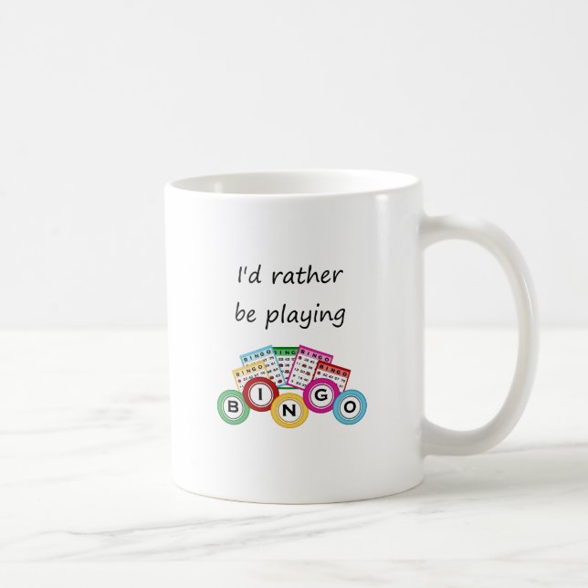 Caneca De Café Eu preferencialmente estaria jogando o bingo (Direita)