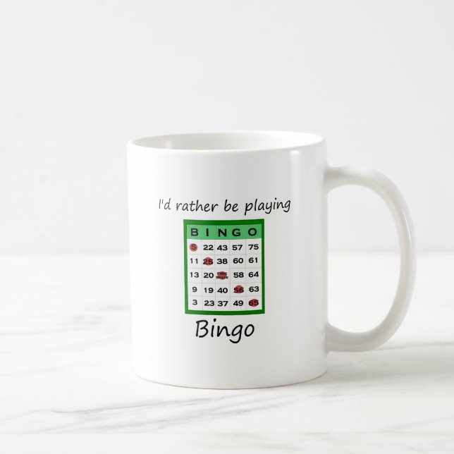 Caneca De Café Eu preferencialmente estaria jogando o bingo (o (Direita)