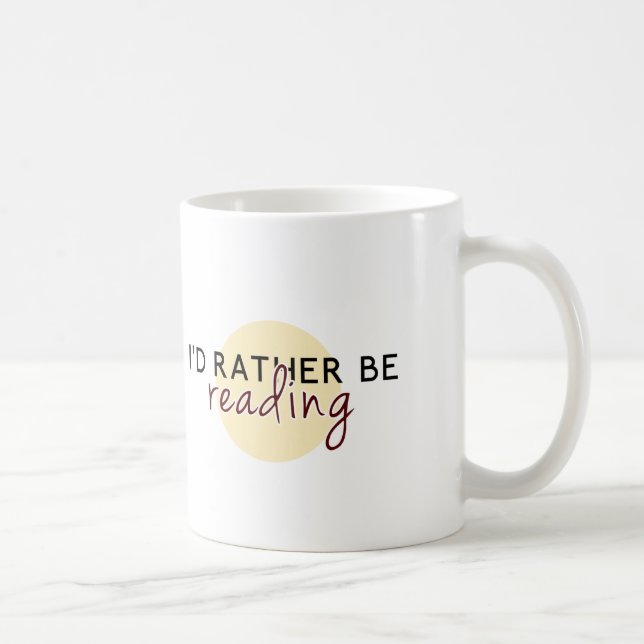 Caneca De Café Eu preferencialmente estaria lendo - para (Direita)