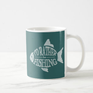 Caneca De Café Eu preferencialmente estaria pescando - design