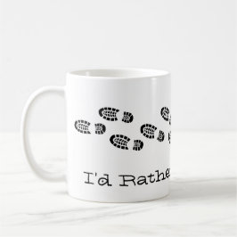 Caneca De Café Eu Preferencialmente Iria Andar Boots Black White 