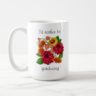 Caneca De Café Eu preferencialmente jardinagem! Mug de café flo
