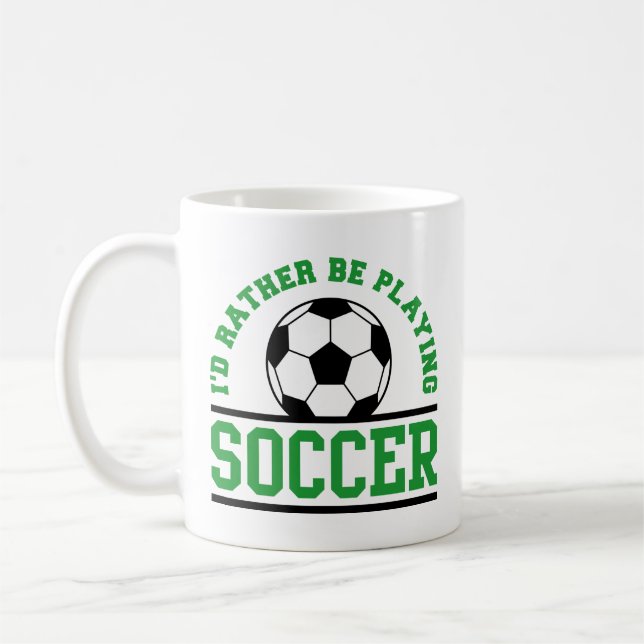 Caneca De Café Eu Preferencialmente Jogando Futebol (Esquerda)